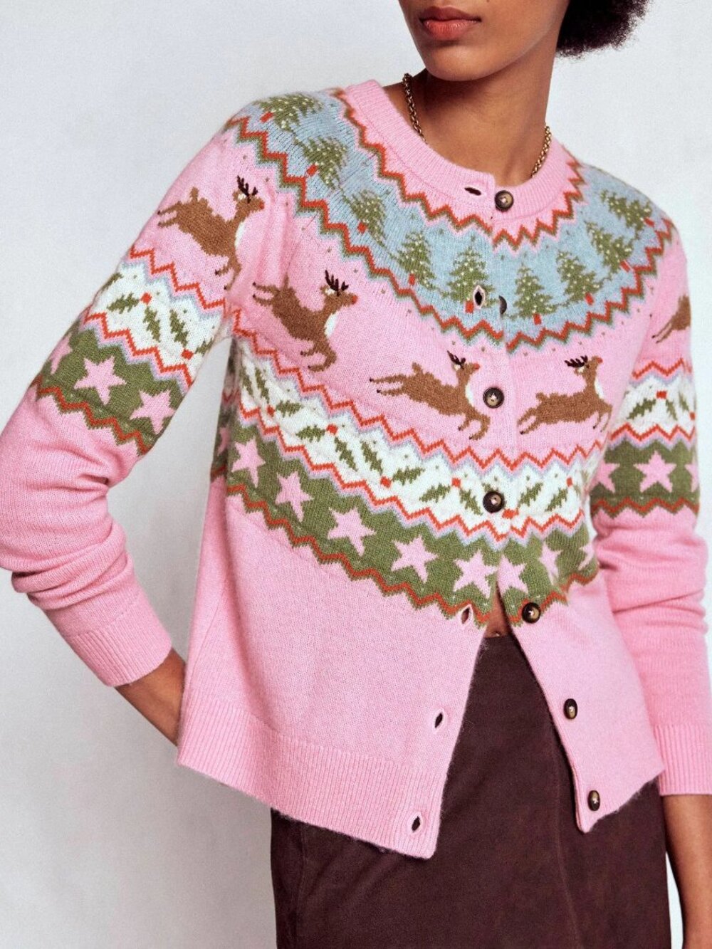 NWOT Boden Edie Fair Isle Wool Blend Cardigan - Picture 2 of 10
